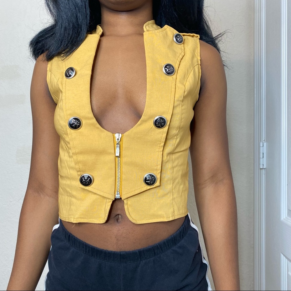 Lydia Zip Button Tank Top Vest ✨